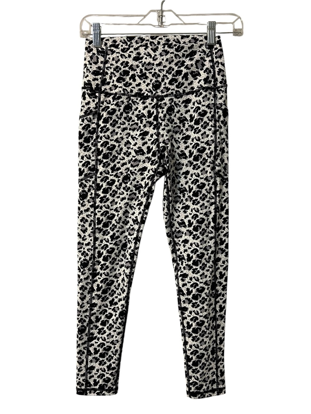 ZYIA Black and White Leopard Print Leggings Small